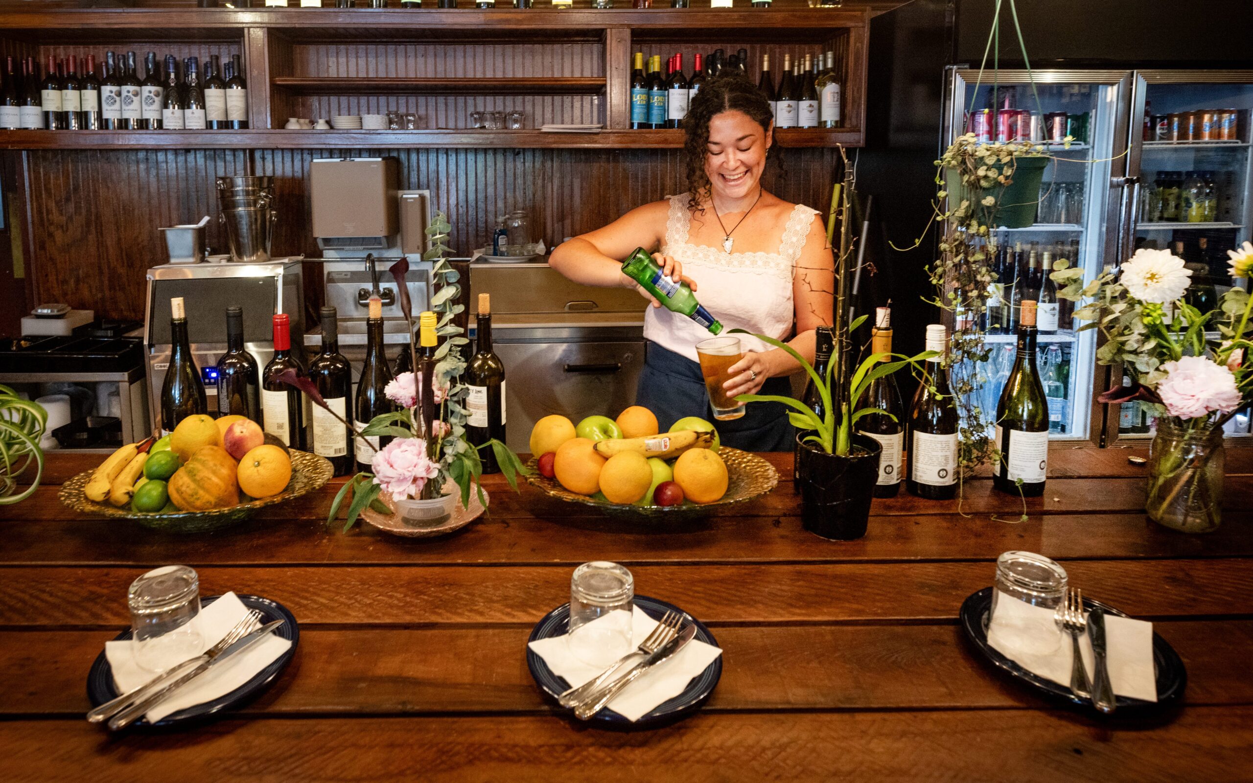 Bar seating at Alesta in Sebastopol