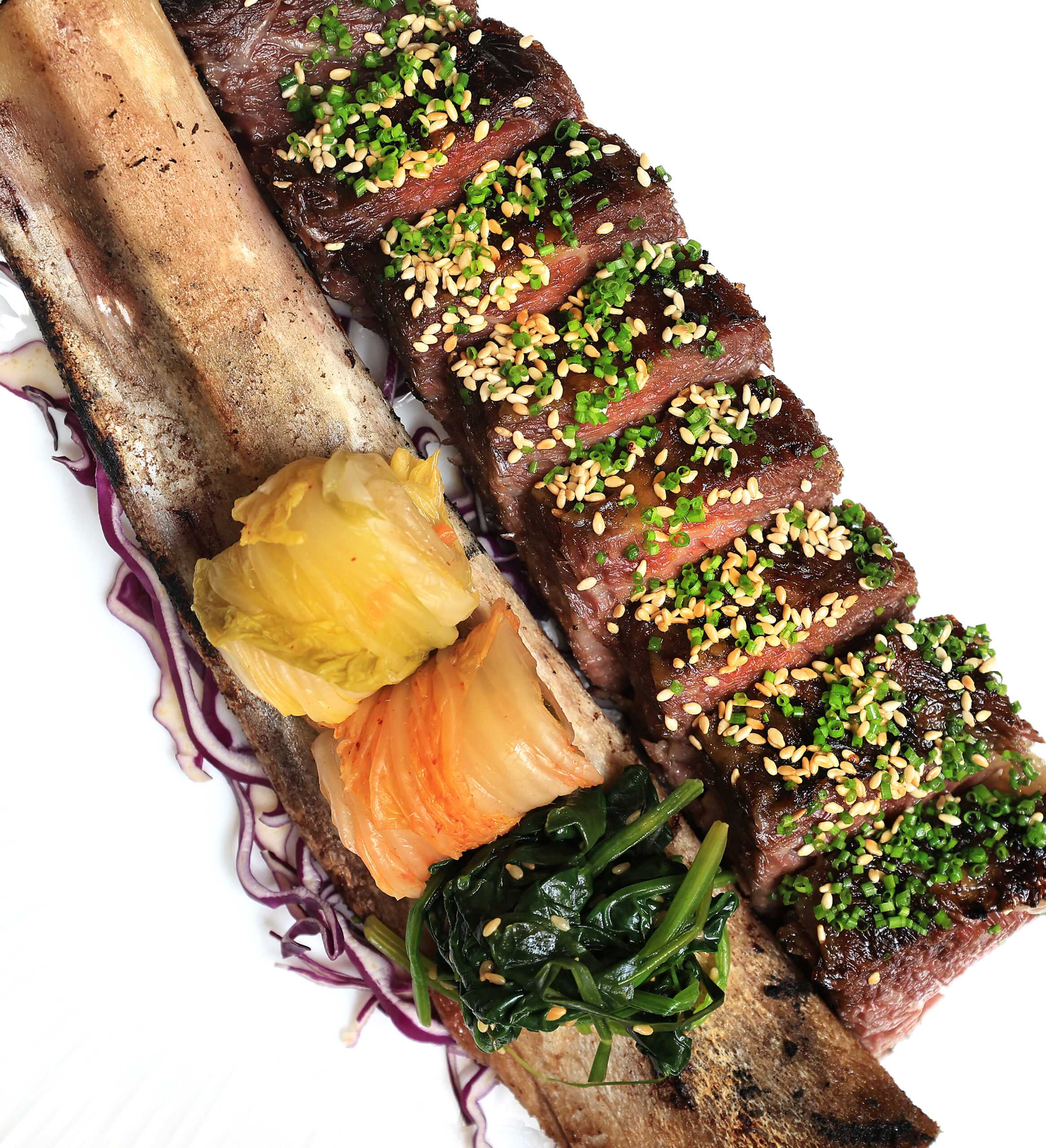 Fireplace short rib with seasoned kimchi at AYA, located inside Graton Resort & Casino