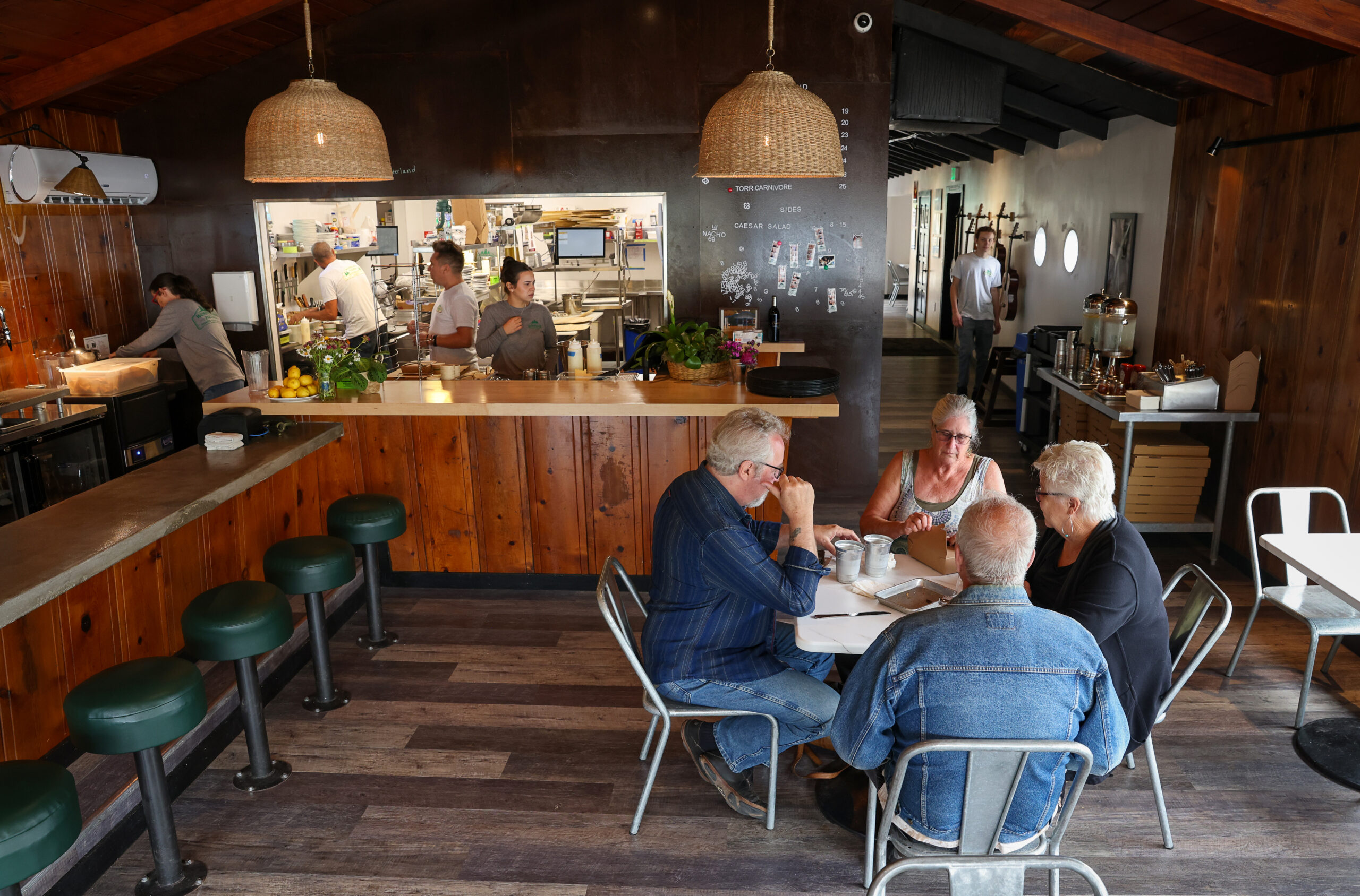 The indoor dining area at Wonderland Pizzeria in Monte Rio on Wednesday, June 17, 2026. (Christopher Chung/The Press Democrat)