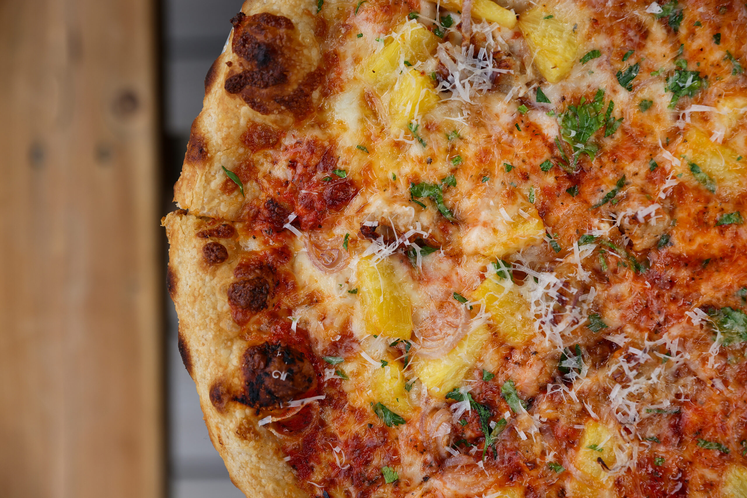 The Baxman pizza at Wonderland Pizzeria in Monte Rio