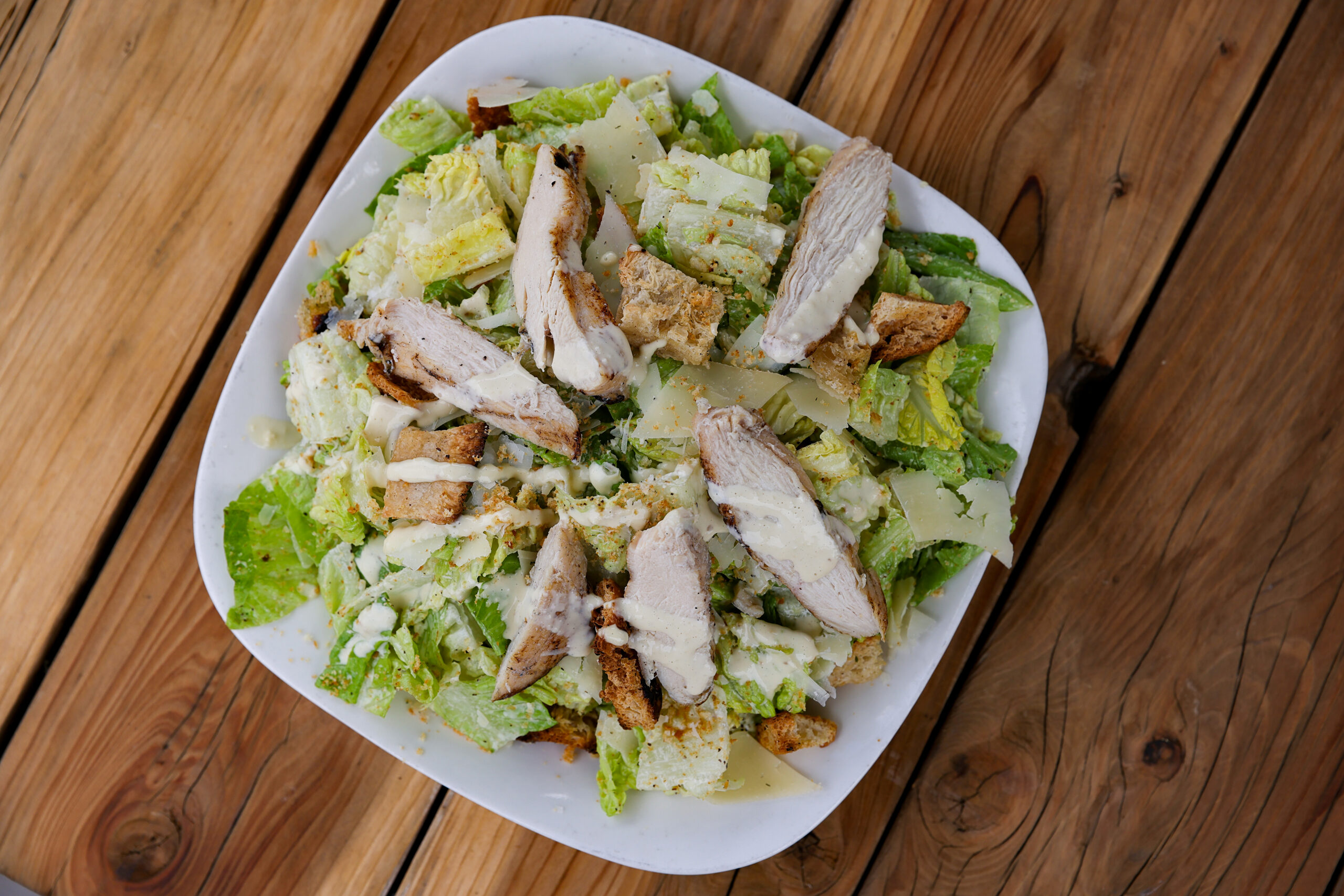 Classic Caesar Salad at Wonderland Pizzeria in Monte Rio on Wednesday, June 17, 2026. (Christopher Chung/The Press Democrat)