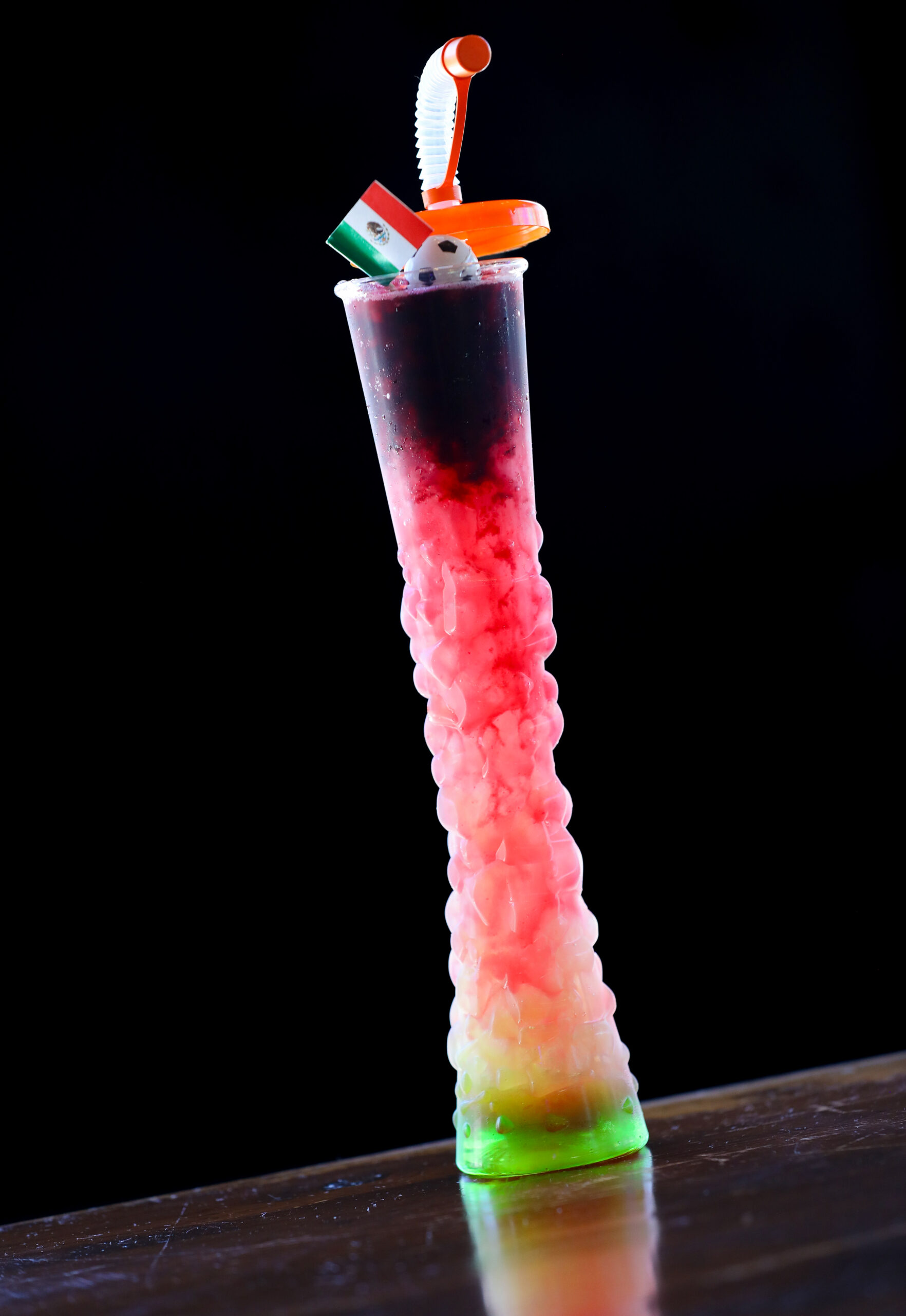 A special drink created to represent Mexico for World Cup fans at El Gallo Negro in Windsor on Wednesday, June 3, 2026. (Christopher Chung/The Press Democrat)