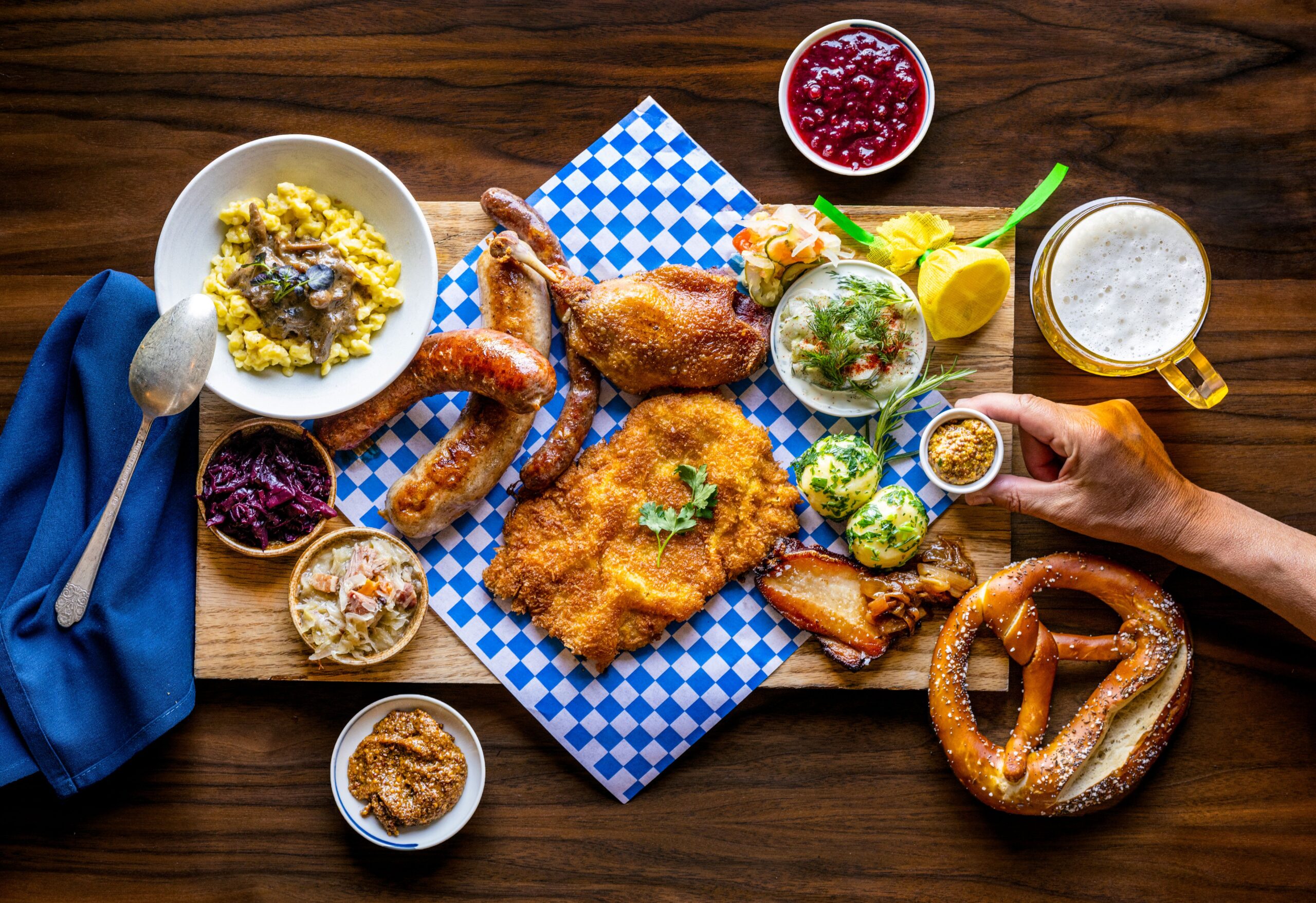 The Oktoberfest Platter from Tisza Bistro in Healdsburg. (John Burgess / The Press Democrat)