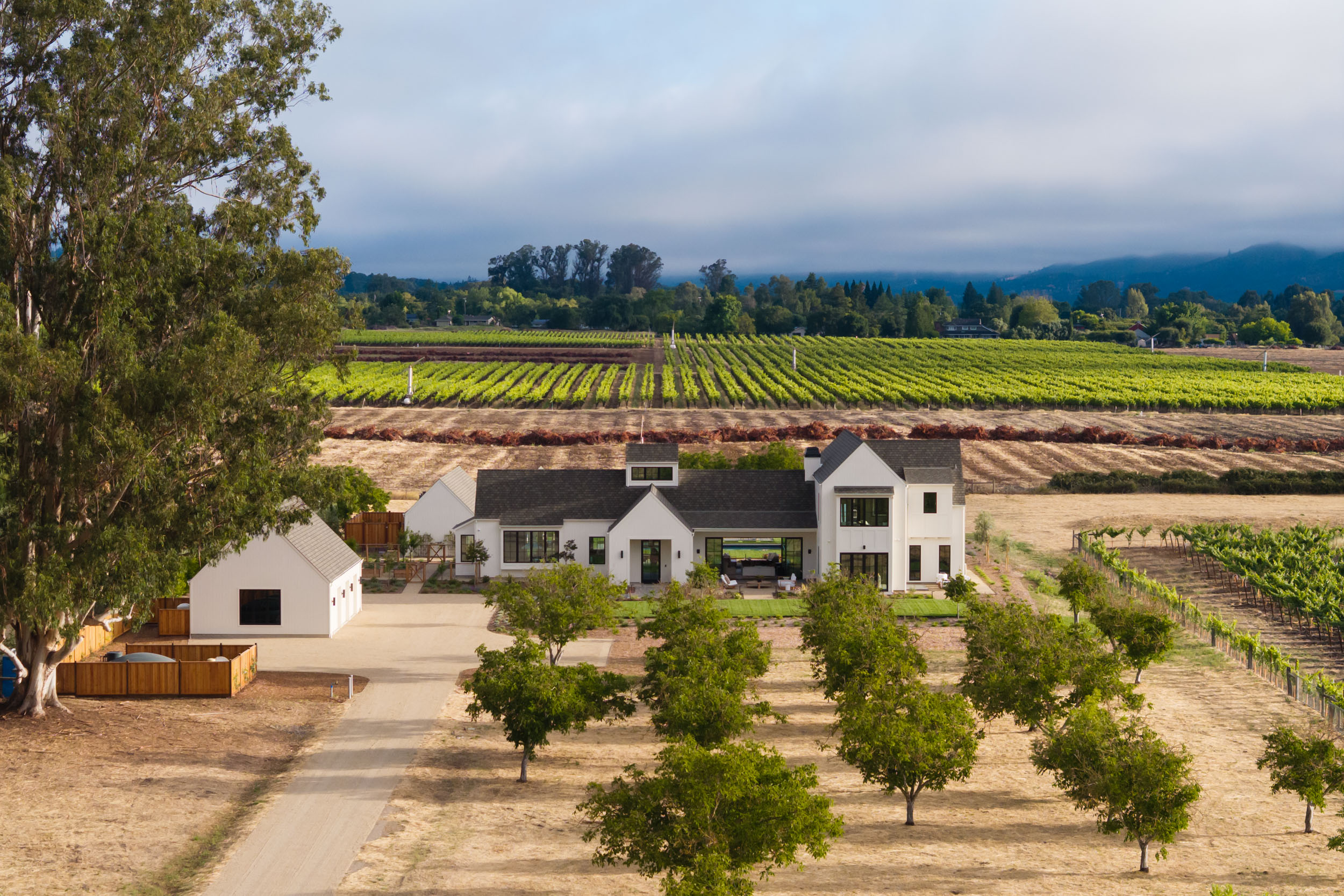 New Sonoma Home Epitomizes Wine Country Living With Vineyards, Farmhouse Style