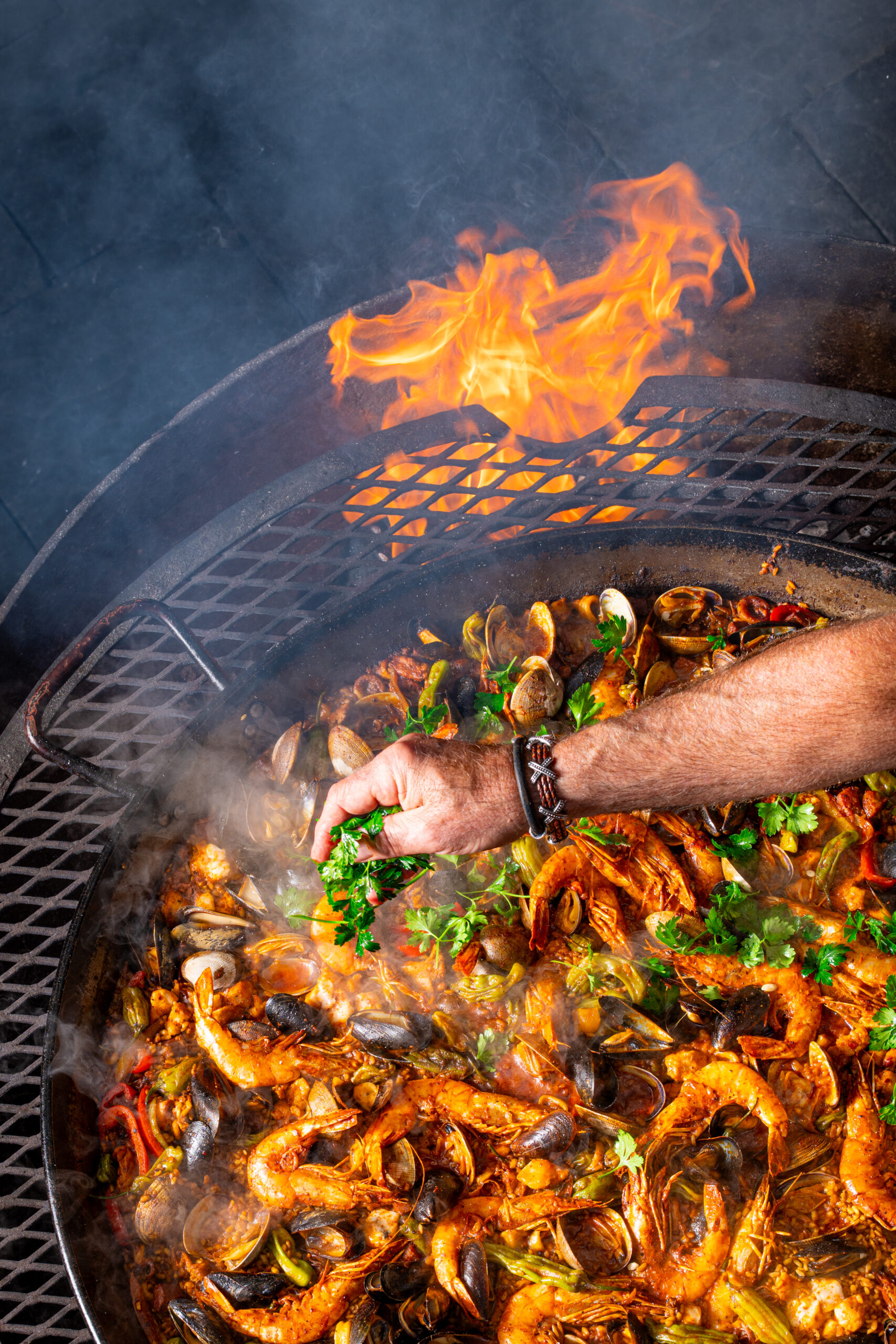 Paella at Bravas Bar de Tapas in Healdsburg. (Jesse Cudworth)