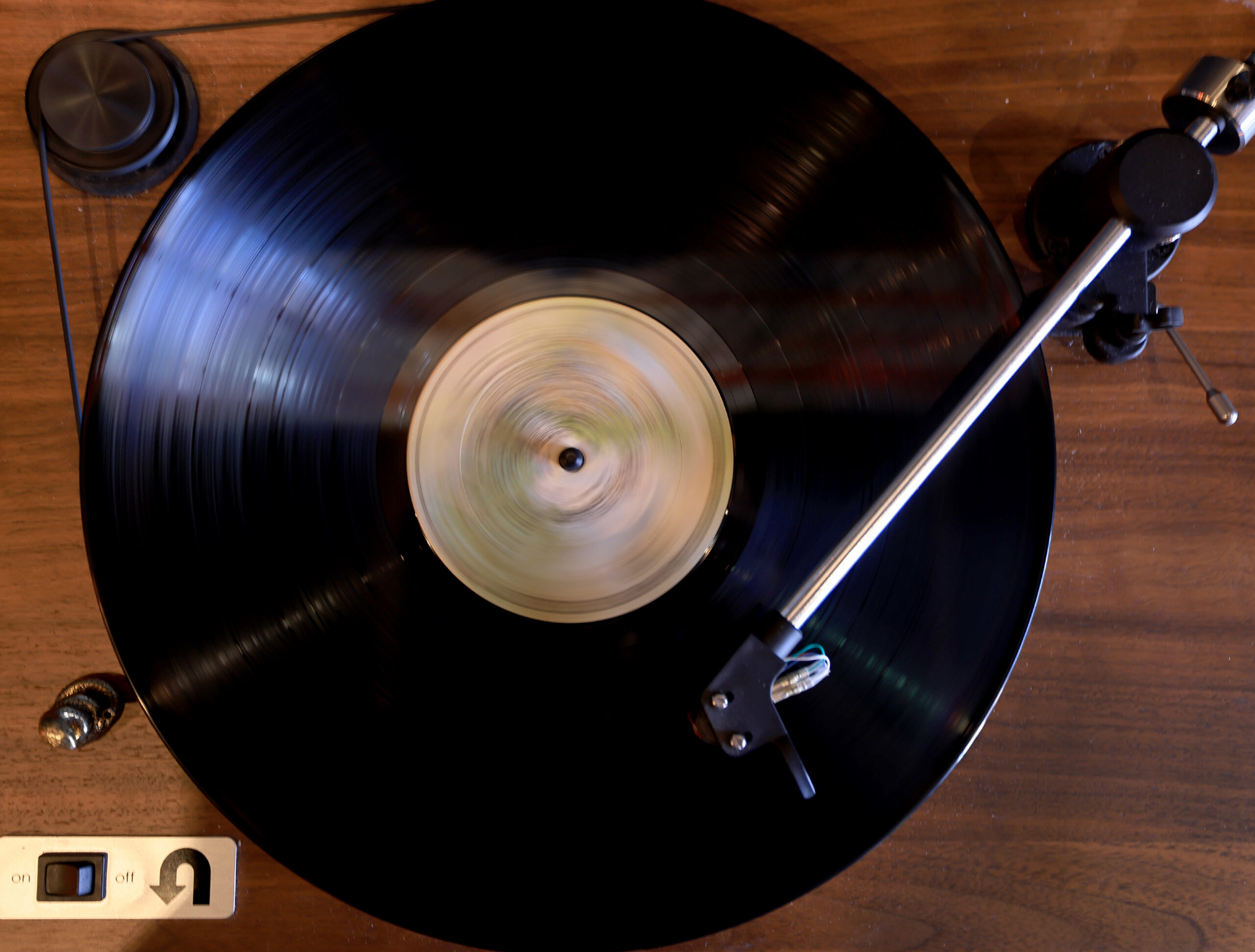 Record on a turntable