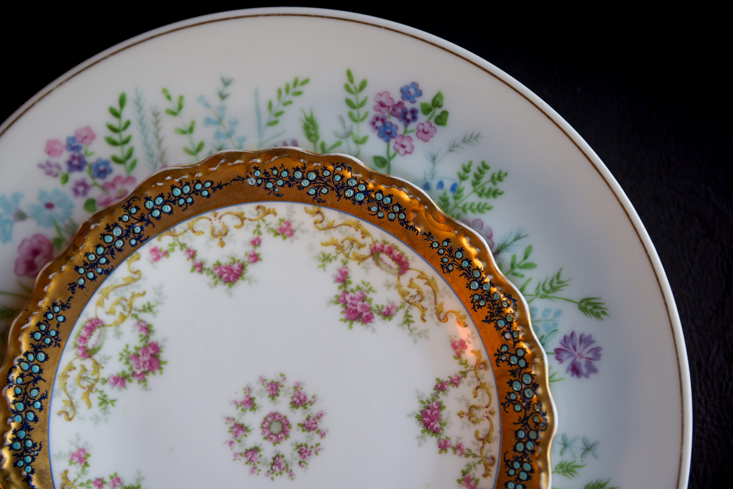 Limoges plates used at Troubadour Bread & Bistro in Healdsburg on Thursday, July 2, 2026. (Christopher Chung/The Press Democrat)