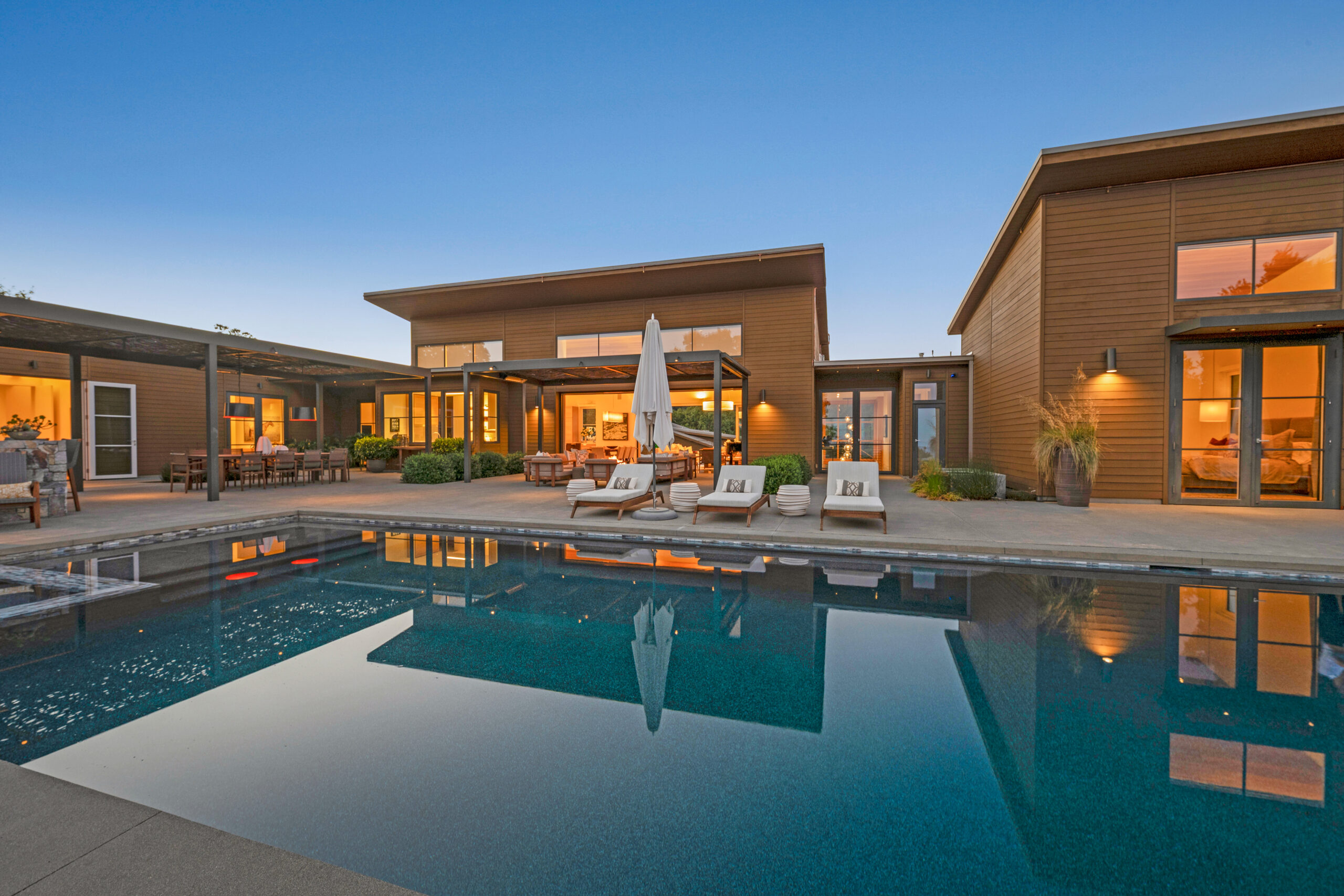 Pool and patio at Sonoma home