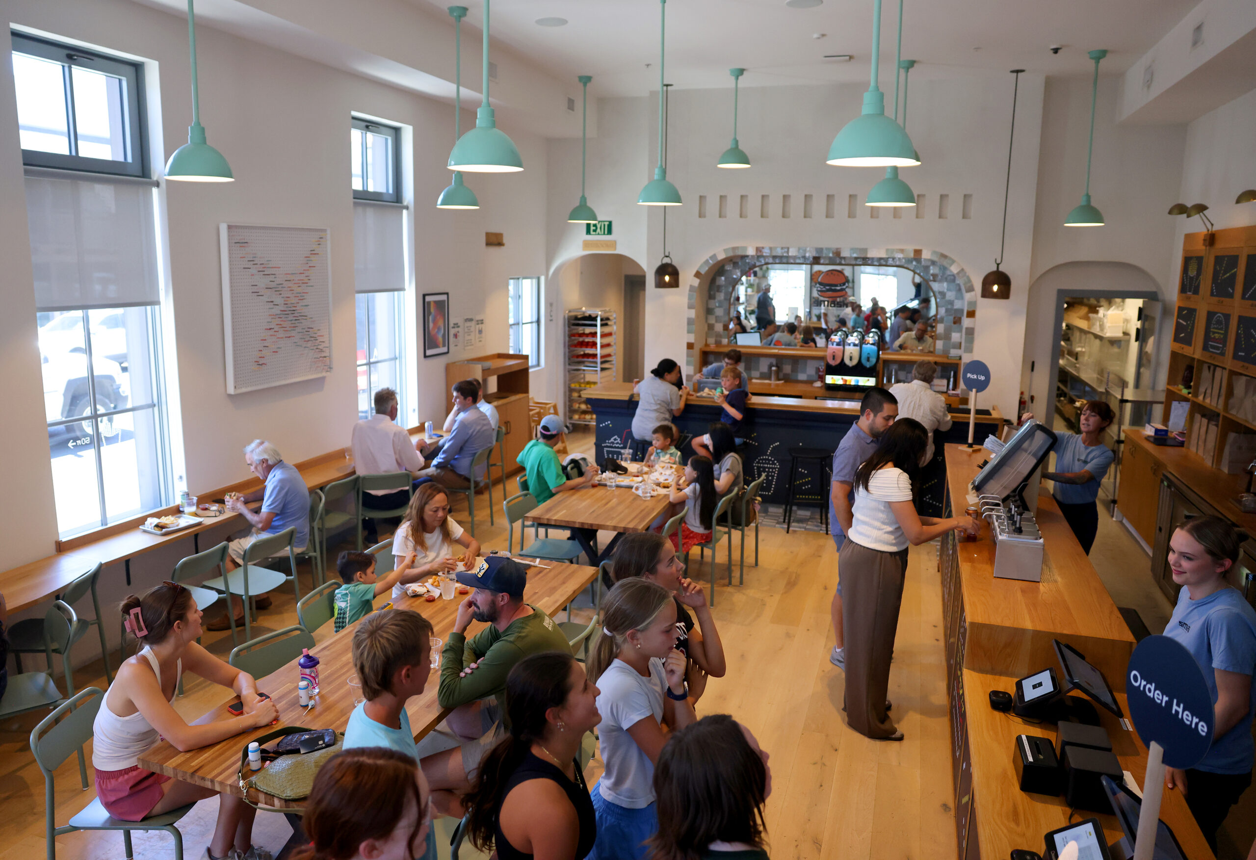 Customers eat at SMASH in Sonoma