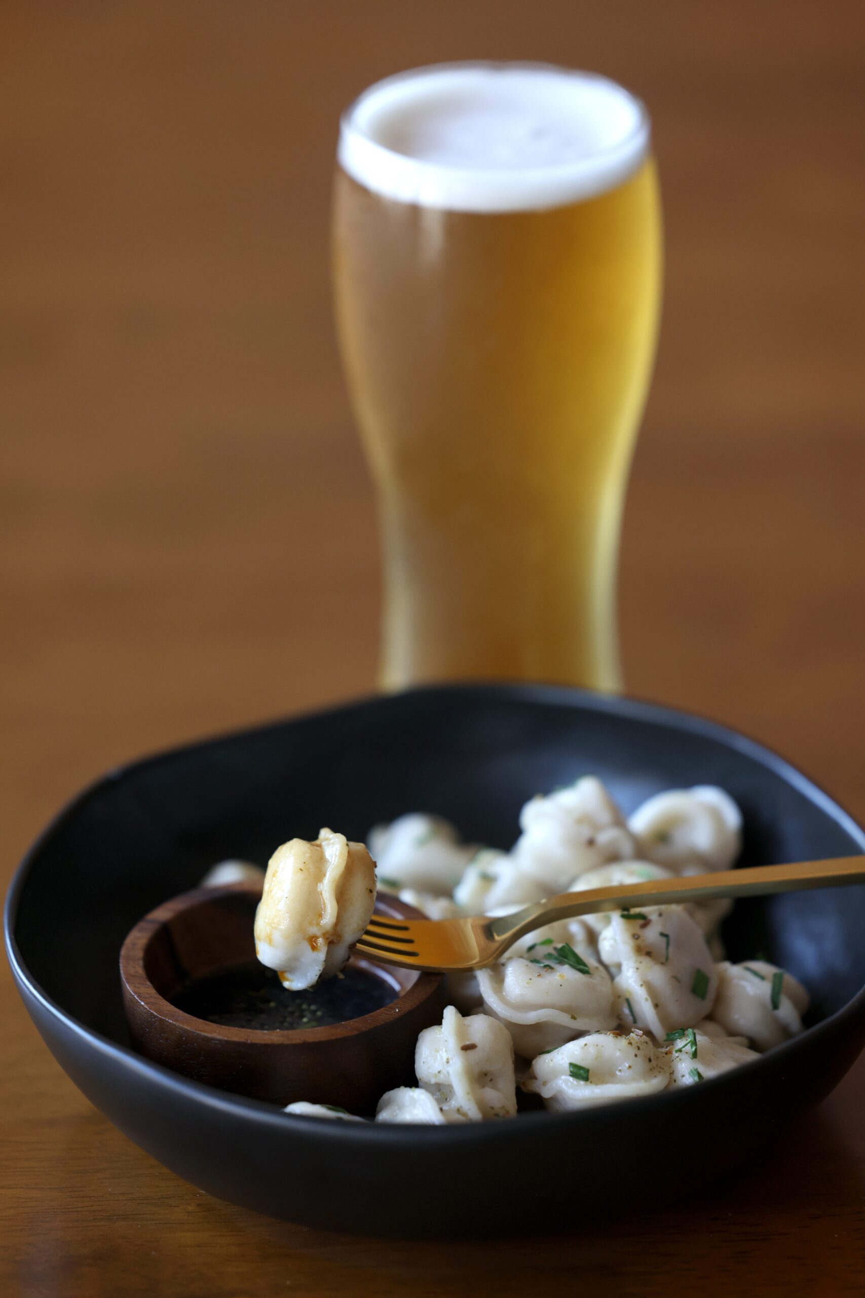 The Ukrainian-style pork dumplings at Taste Petaluma in Petaluma Tuesday, Aug. 11, 2026. (Beth Schlanker / The Press Democrat)