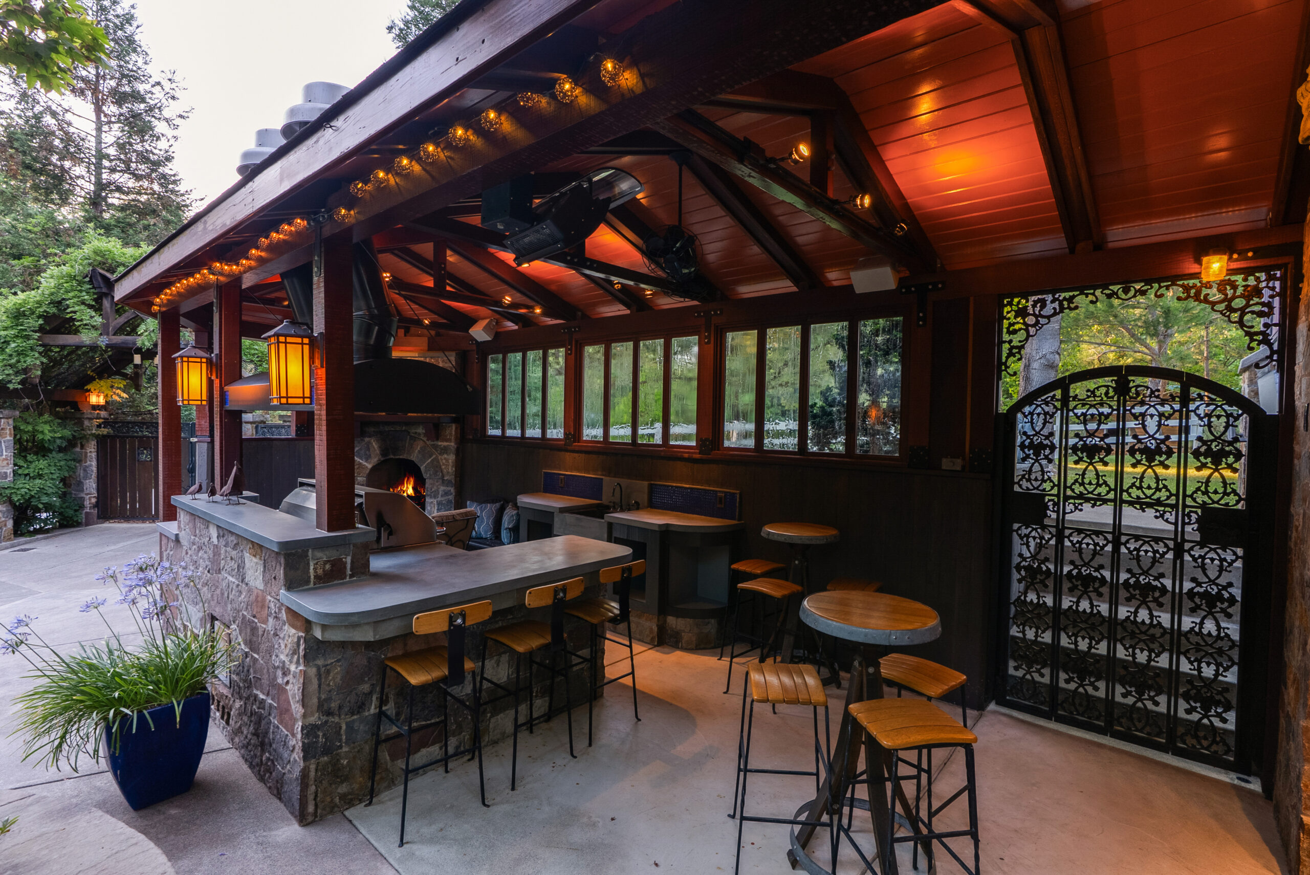 Outdoor fireplace. (Alan Sarpy / Sotheby's International Realty)