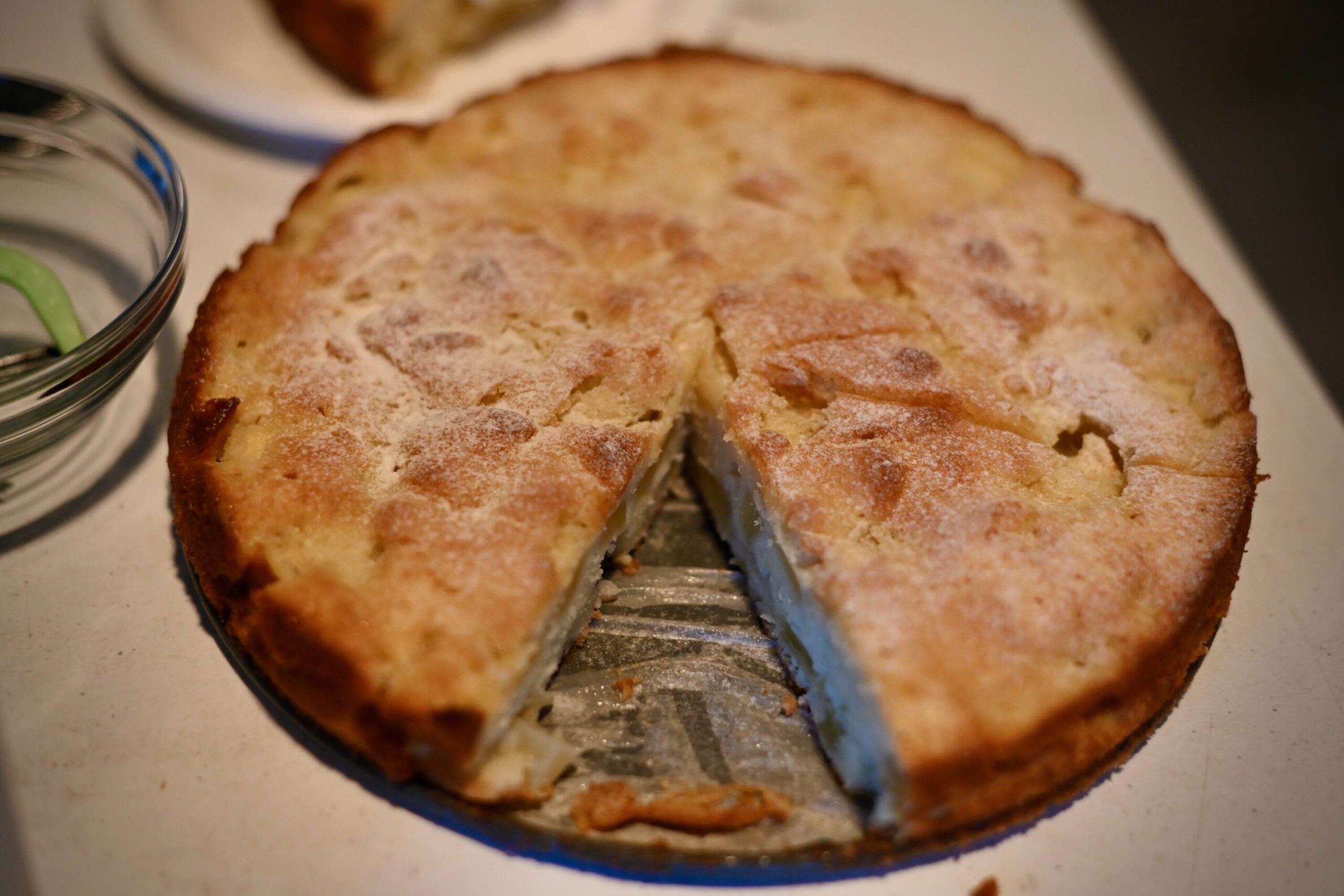 Apple cake spiced with calvados during Barbara Shenson’s Rosh Hashanah recipes cooking class